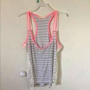 Patterned and Lace Top